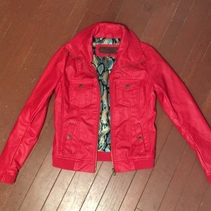 Leather jacket. Not real leather.